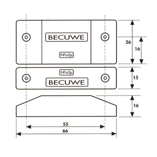 GABARIT CONTACT DE PORTE BECUWE IM9700