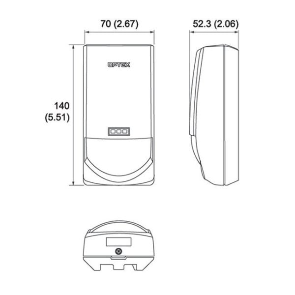 GABARIT DÉTECTEUR DE MOUVEMENT OPTEX CX-502-AM