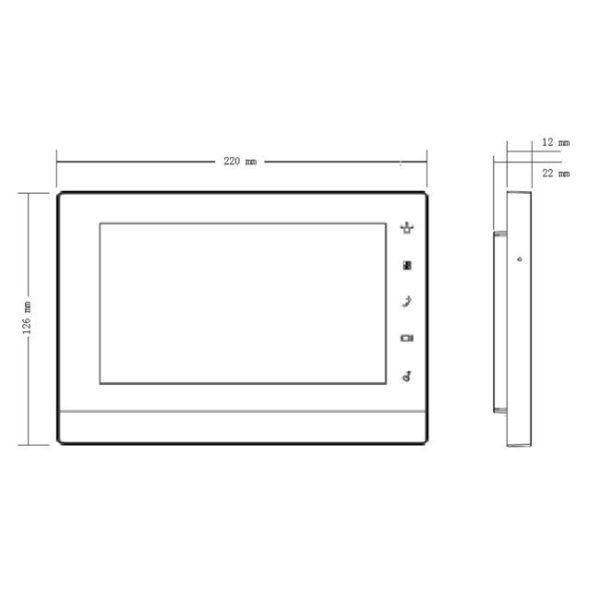 ÉCRAN 7" TACTILE POUR PORTIER IP VIDÉO