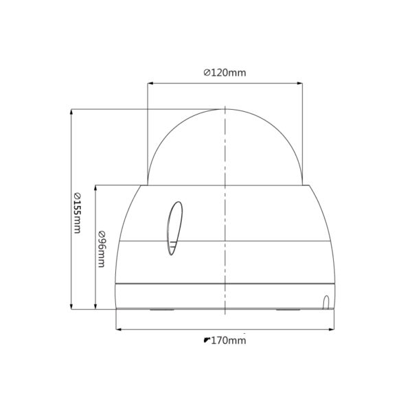 DAHUA IPC-SD42212T-HN - Dimensions