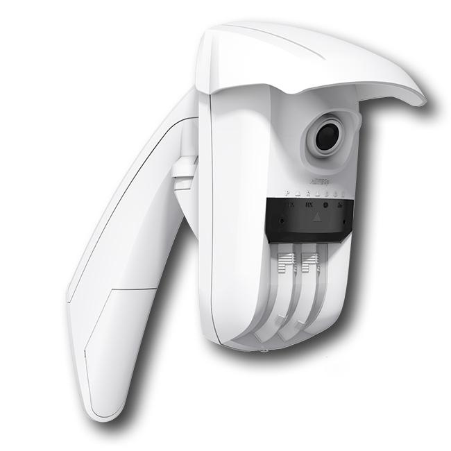 Détecteur Paradox HD88 avec support BR88 et sa casquette anti-pluie